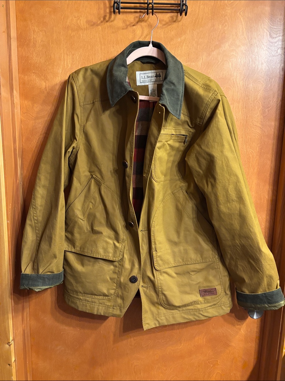 L.L. Bean Mustard Olive-Green Canvas Field Jacket